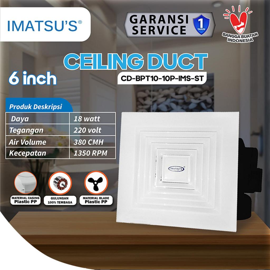 Exhaust Fan 6 Inch Exhaust Plafon Cerobong Ceiling Exhaust