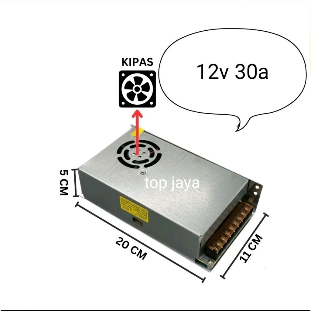 Power Supply 12V 30A Murni Barang Terjamin Ok