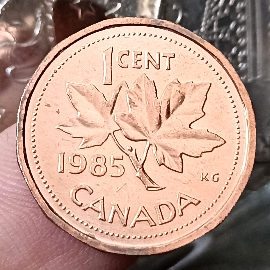 Koin Kuno Asing Canada 1 Cent Tahun 1985