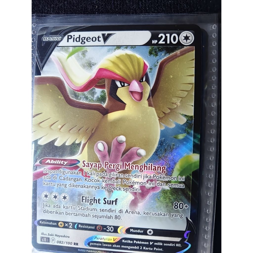 Pidgeot V s11 082/100 RR Lumineon V RR Kartu Pokemon TCG Indonesia