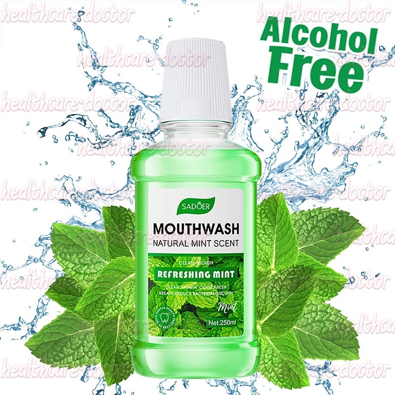 Cool Mint Antiseptic Mouthwash 250ml Herbal Fresh Mint Mouthwash Kids Obat Kumur Antiseptik Lawan Ba