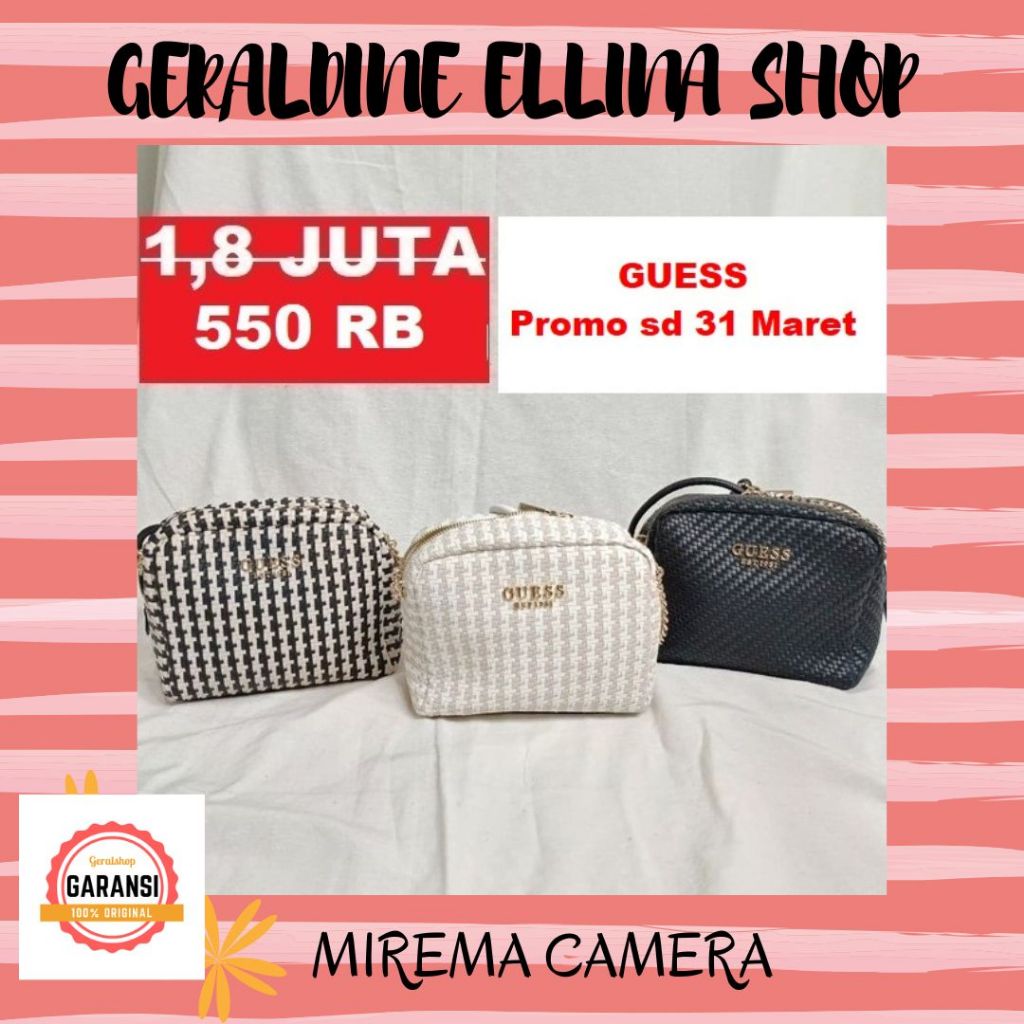Tas Wanita Guess 100% Original SALE sling bag seri MIREMA CAMERA