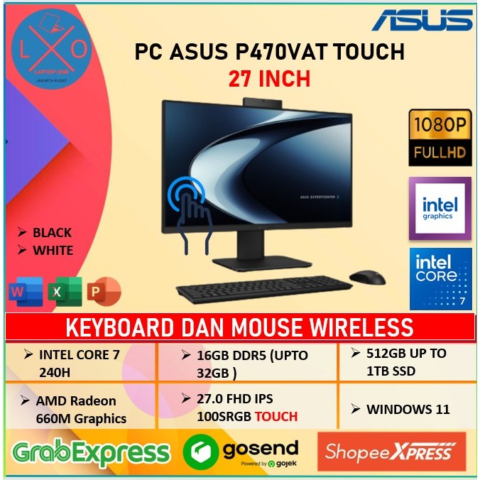 PC Asus ExpertCenter P400 AIO P470VAT  TOUCH Intel Core 7-240H 16GB 1TB SSD 27  FHD Touch Win 11 Hom