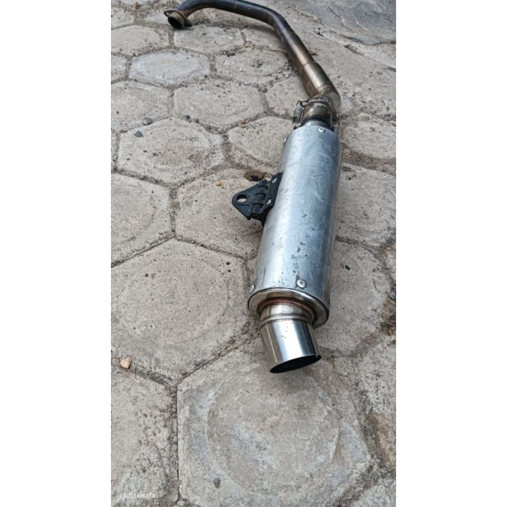 KNALPOT CREAMPIE REBON LONG ORI JOGJA SATRIA FU 150 KARBU