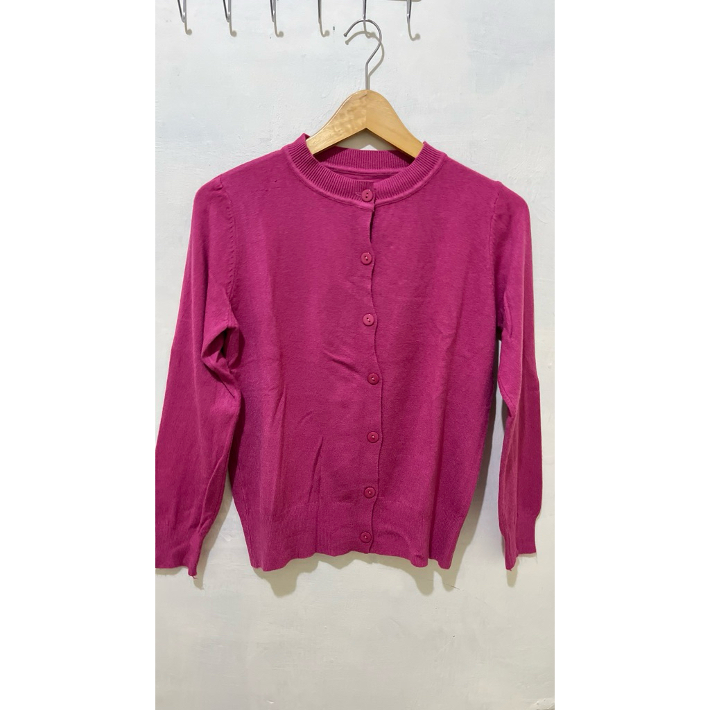 Preloved cardigan magenta