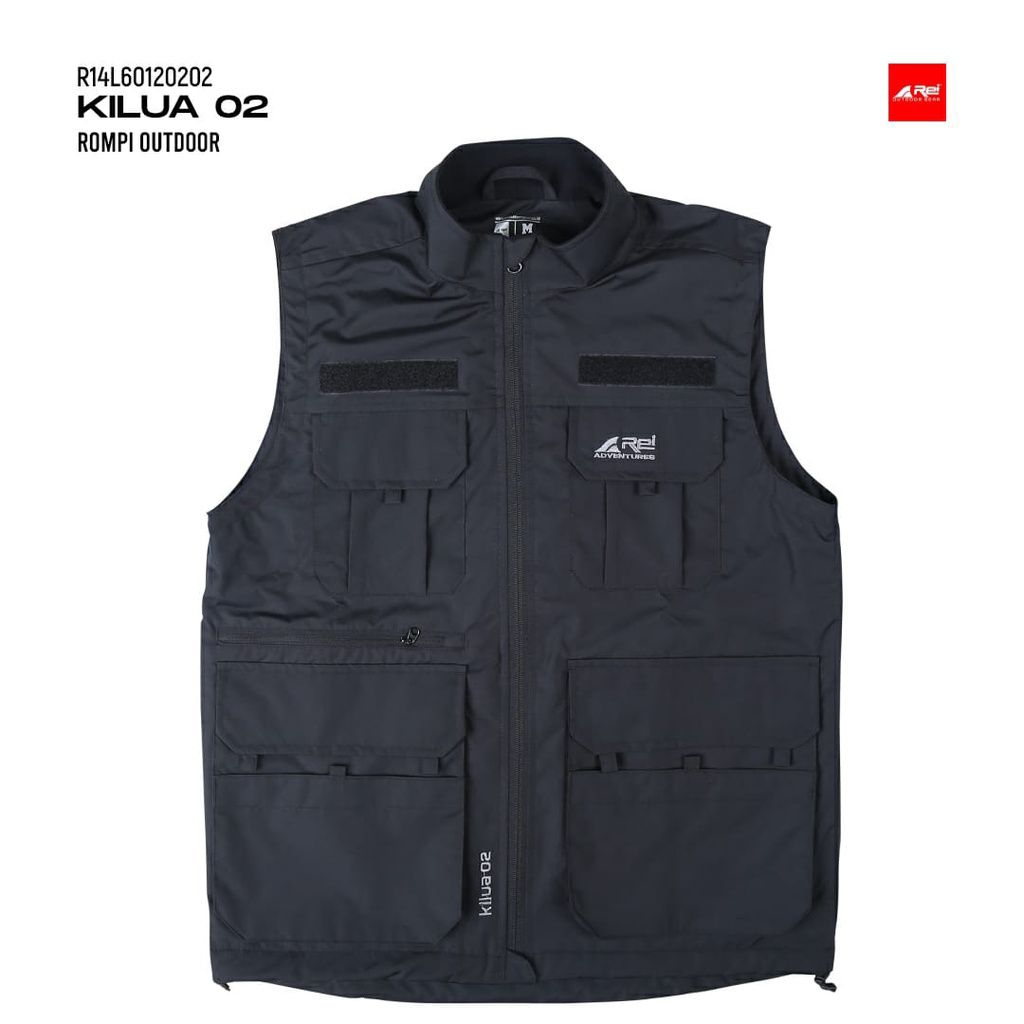 Rompi Motor Hiking Pria Wanita KILUA 02 BLK AREI OUTDOORGEAR - JAKET ROMPI MOTOR RIDDING REI KILUA 0