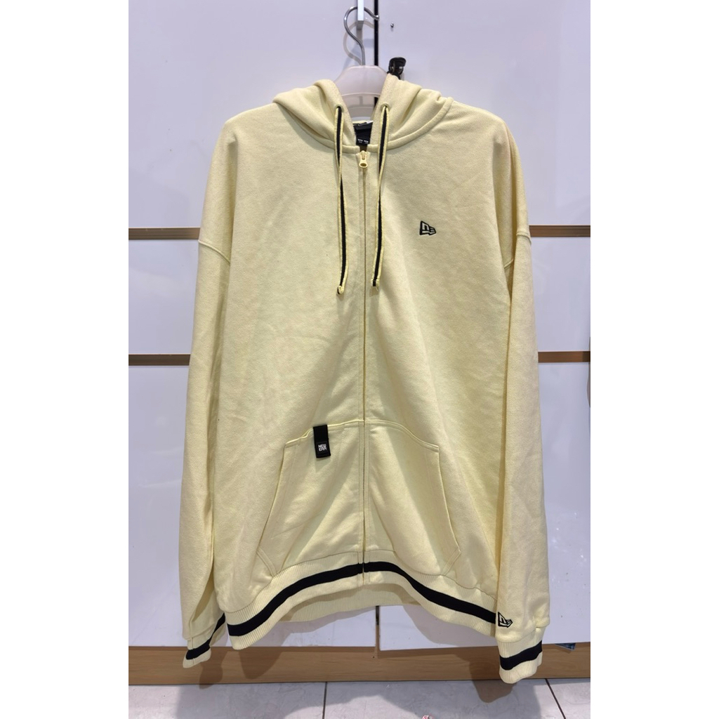 Jaket hoodie zipper New Era pastel yellow