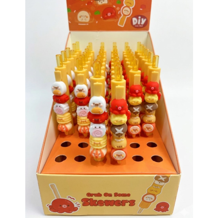 PEN BOLPOIN SATE DIY LUCU MAKANAN MOTIF MAKANAN FAST FOOD SUSHI