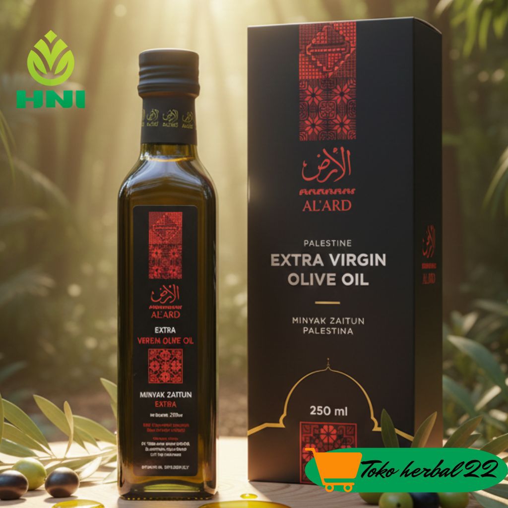 Minyak Zaitun Al Ard HNI 250ml Extra Virgin Asli Palestina BPOM Halal | Zaitun EVOO Terbaik