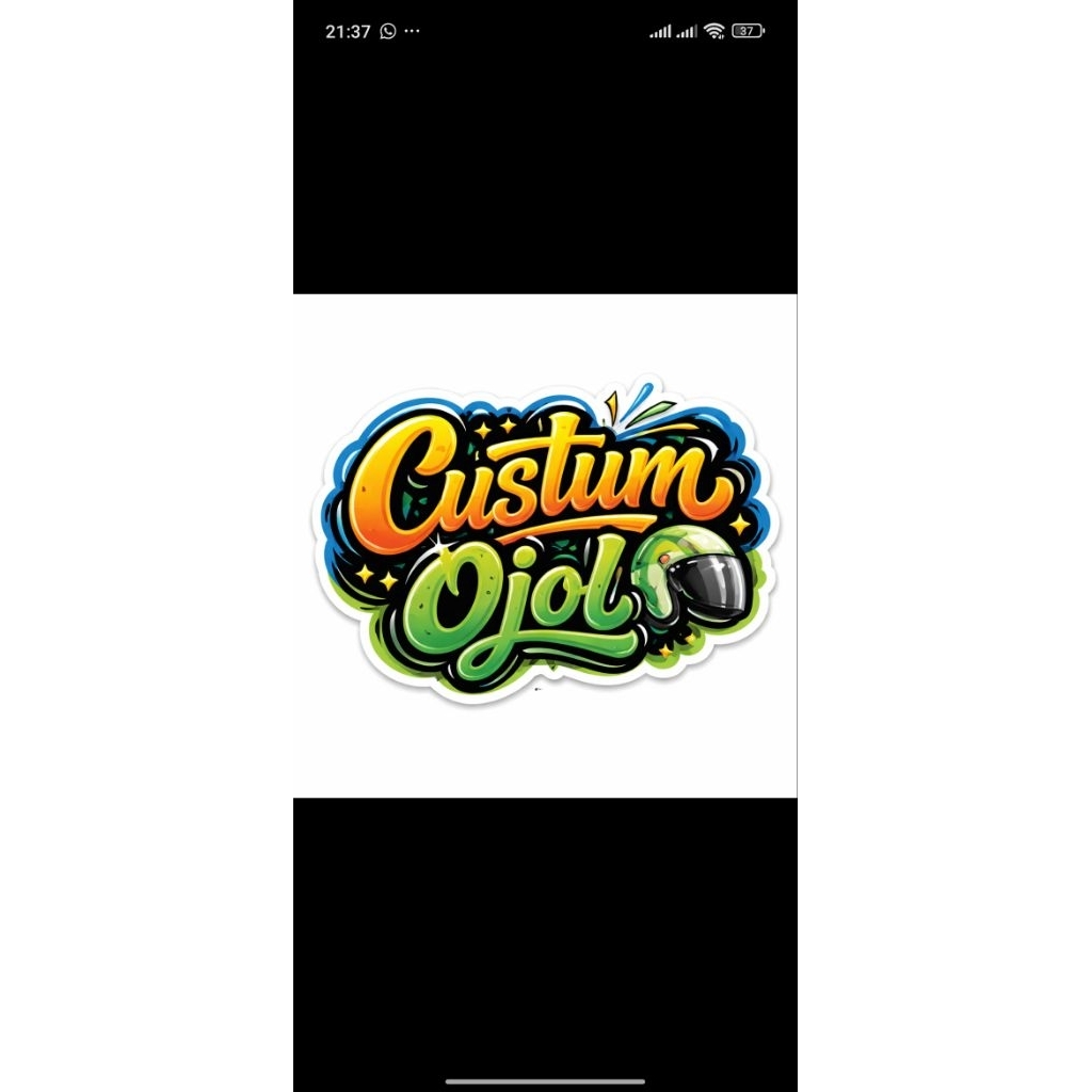 stiker OJOL costum bahan vinyl glosy