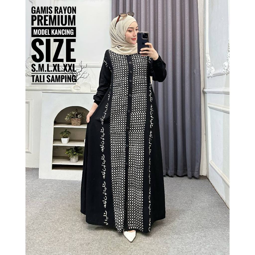 Batik Usman - Gamis Rayon Premium Twill Busui Jumbo Syari Lebaran Terbaru - Motif New Usman