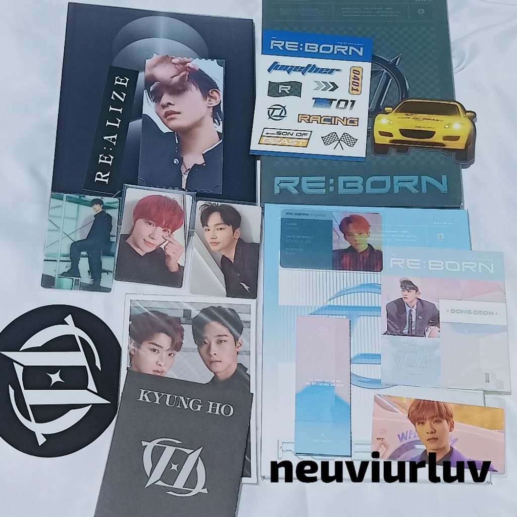 (bundle 3 pcs) Album To1 Too Reborn Realize Unsealed Fullset