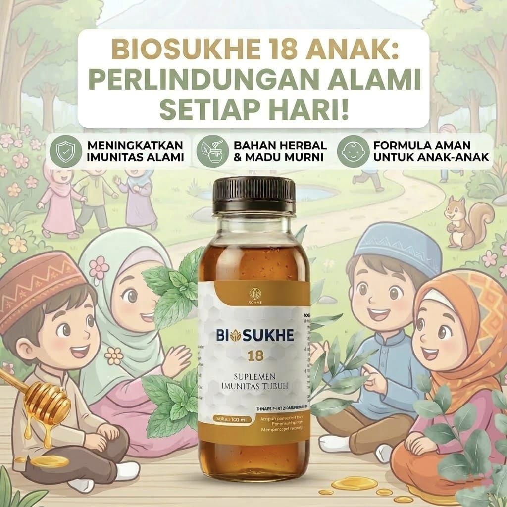 Biosukhe Probiotik 18 madu Probiotik  Suplemen Imunitas anak ibu hamil Amandel Sinusitis Asma Alergi