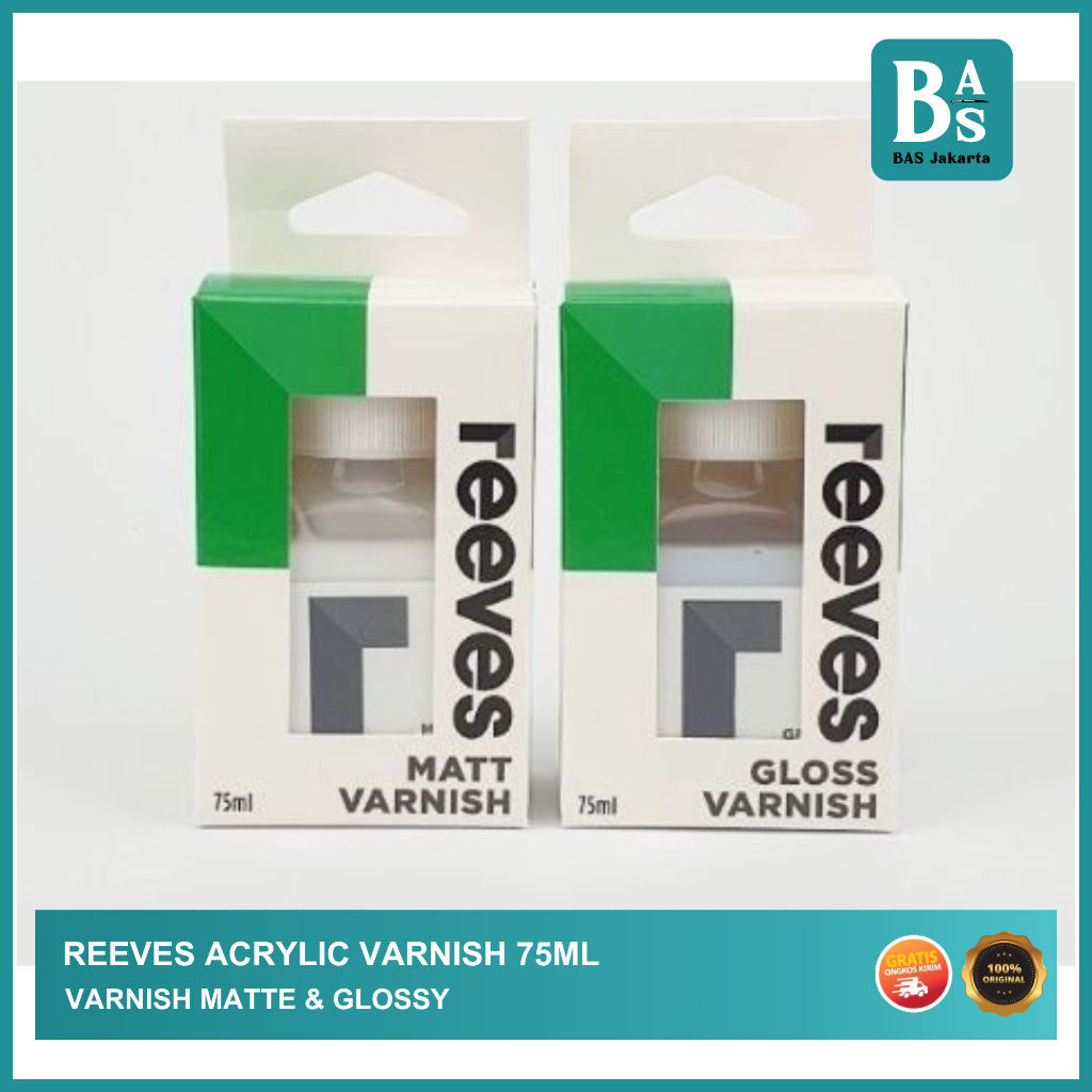 REEVES ACRYLIC VARNISH 75ML - VARNISH MATTE - VARNISH GLOSSY- BAS JAKARTA