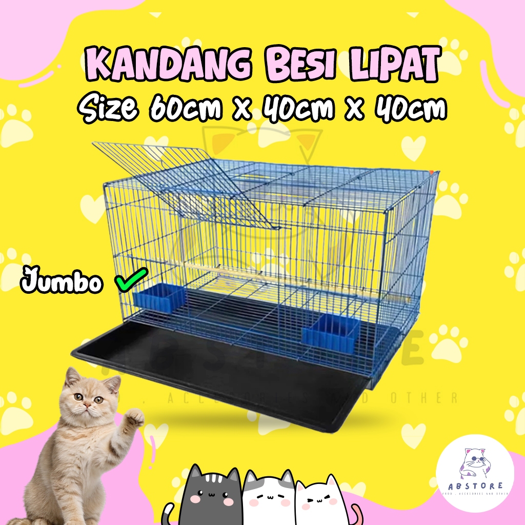 Kandang Burung, Sugar Glider, Kelinci, Hamster, Ternak, Umbaran - Kandang Besi Lipat Jumbo