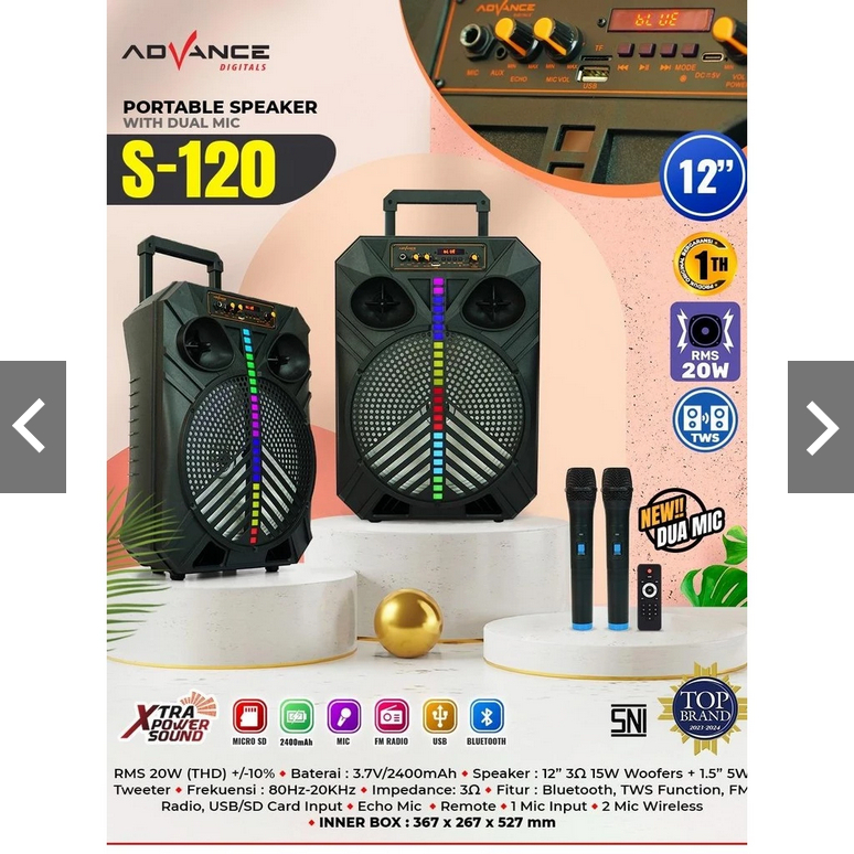 Speaker Portable S-120 Advance Speaker Meeting Bluetooth UG5