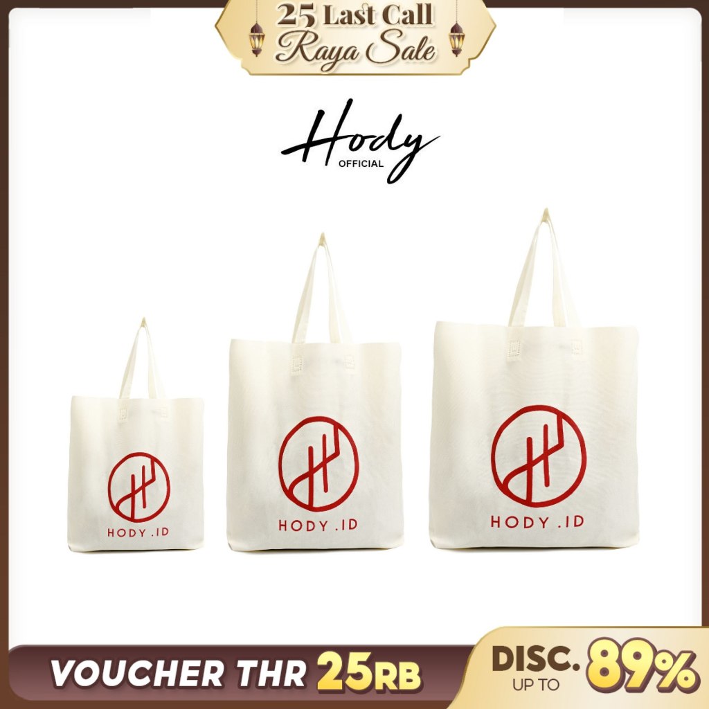 Hody - TOTEBAG CREAM by Hody Tas Hody Bungkus Tas Sepatu Dompet
