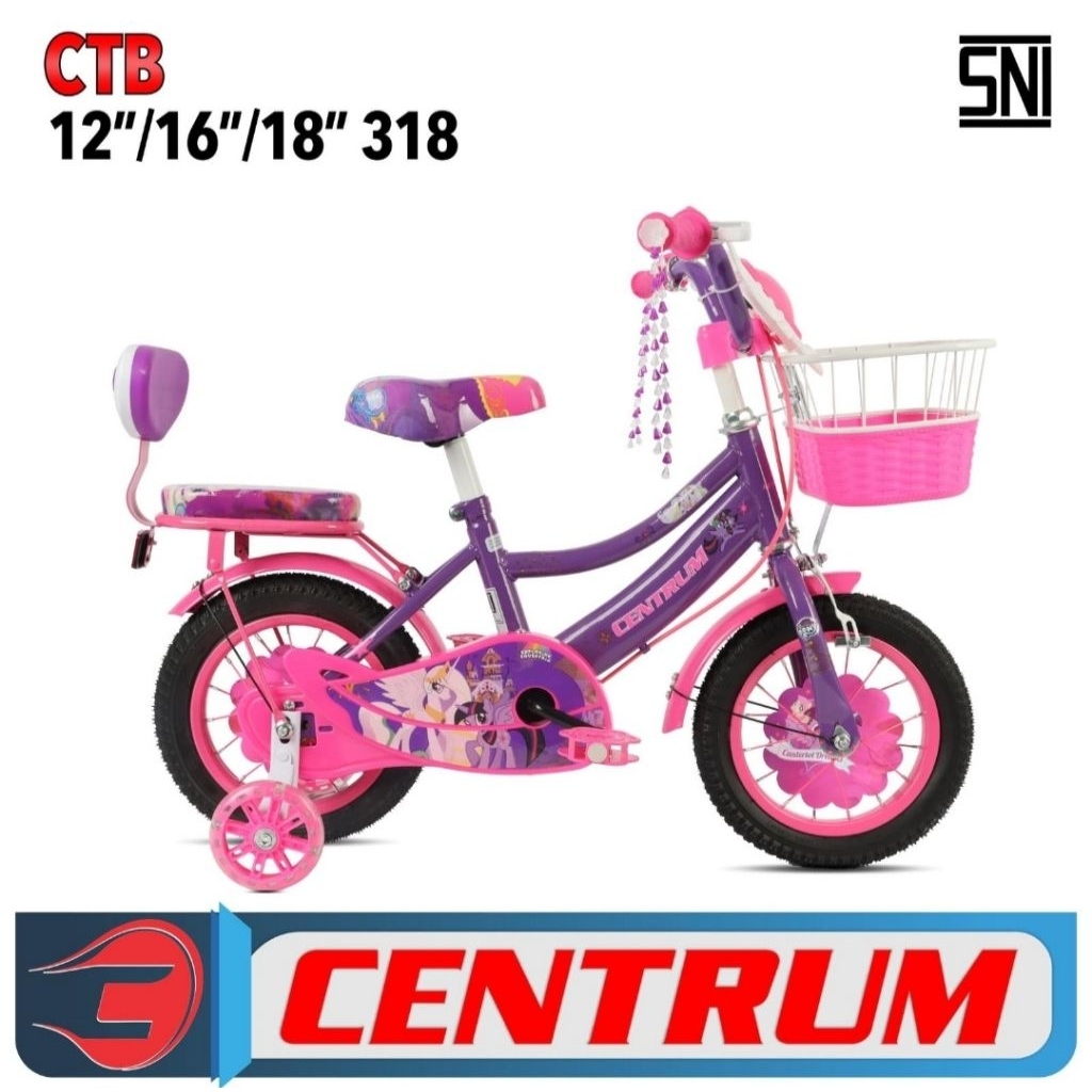 Sepeda Anak Mini centrum 318 12Inch Tameng musik