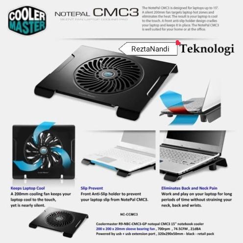 Cooling Fan COOLER MASTER CMC3 Kipas Cooling pad CoolerMaster Pendingin Laptop