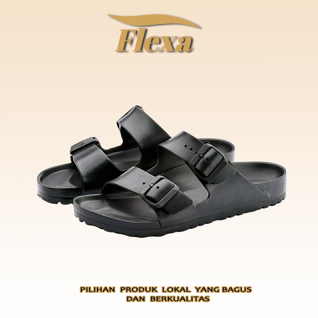 Flexa Sepatu Sandal Pria Sepatu Sandal Pria Casual Sandal Selop Karet Sandal Outdoor Ukuran 40-45