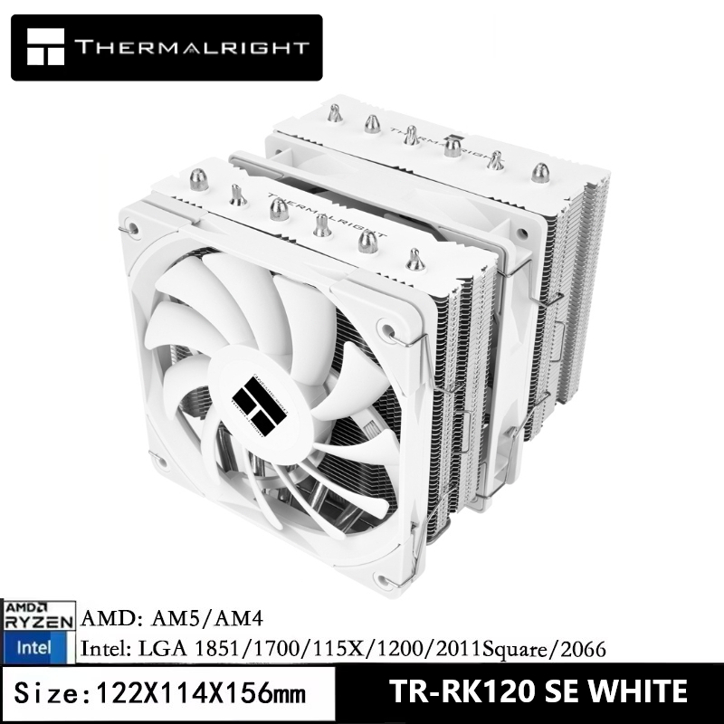 Thermalright Royal Knight 120 SE WHITE CPU Cooler 6 Pipa Panas PC Cooling radiator Dual Towers Dual 