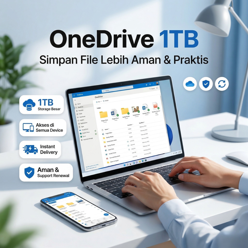 OneDrive 1TB Premium| Cloud Storage Premium | Akun Pribadi | Bisa diperpanjang