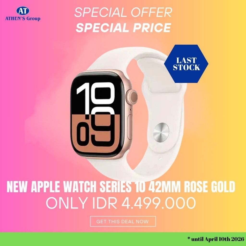 (SALE) NEW APPLE WATCH SERIES 10 42MM GARANSI RESMI - ROSE GOLD