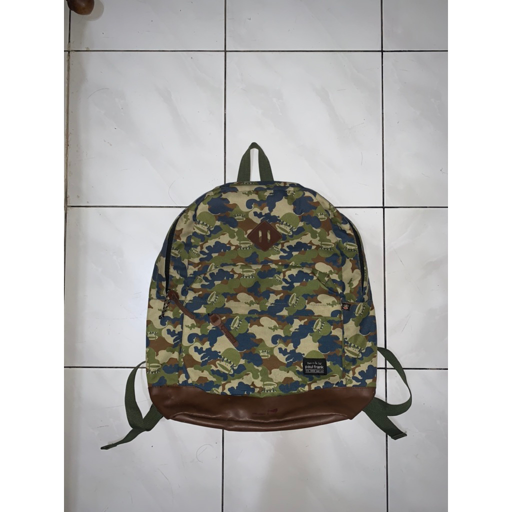 Preloved/Bekas Tas Paul Frank Backpack Camo