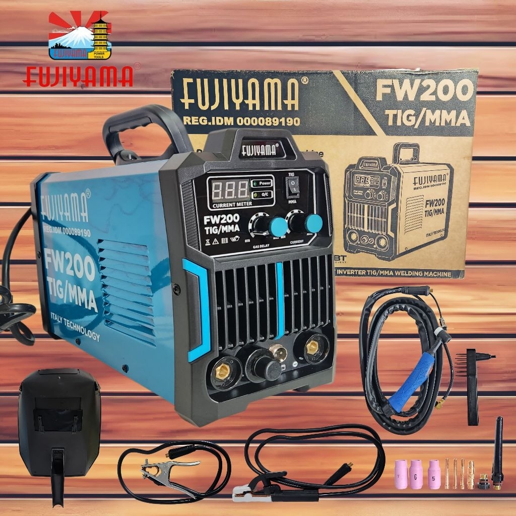 MESIN LAS ARGON FUJIYAMA MMA 200A MESIN LAS TIG MMA FUJIYAMA FW200 TIG ARGON MMA 200 AMPER TRAVOLAS 