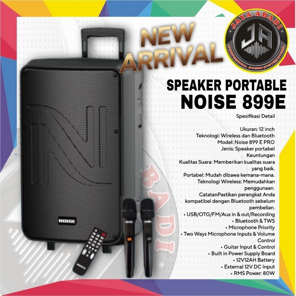 SPEAKER PORTABLE 12 INCH NOISE 899E BASS PRO ORIGINAL