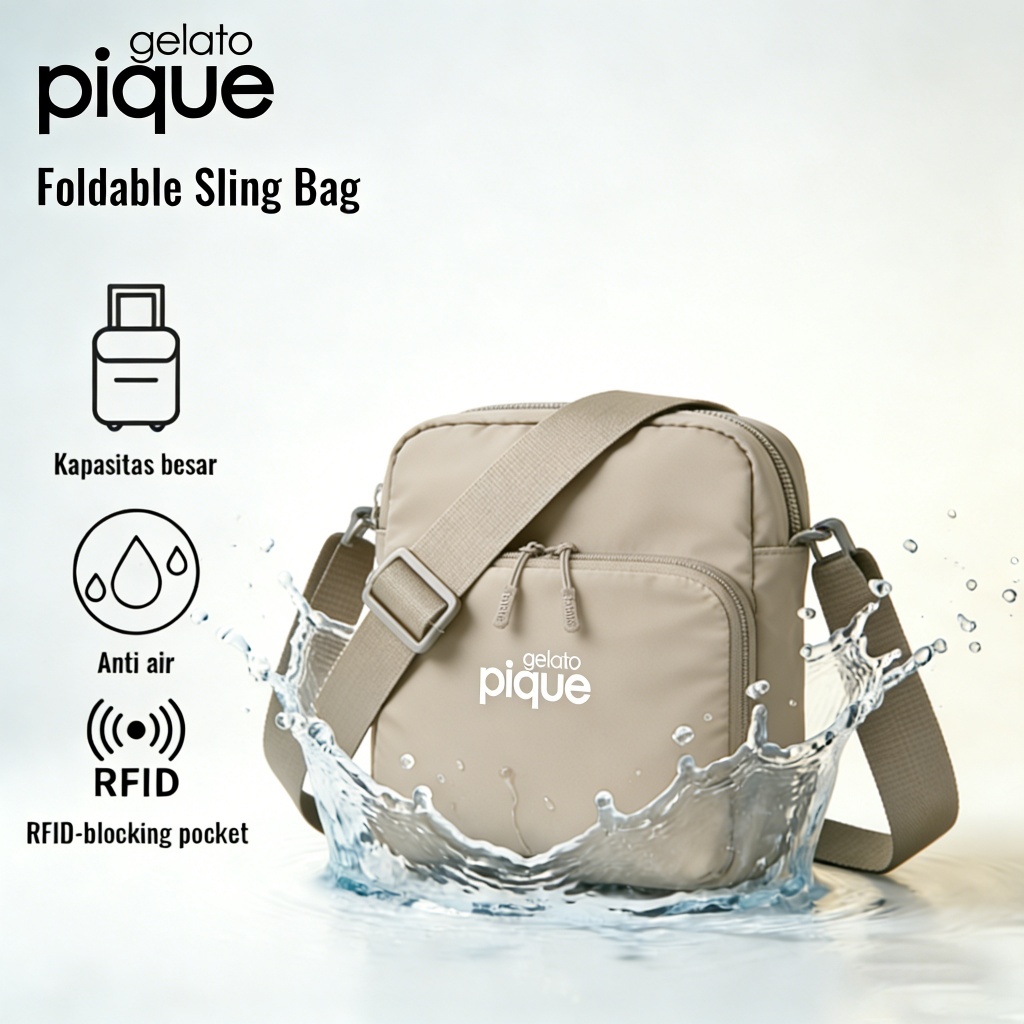 Gelato Pique Official Store/Sling Bag Anti Maling Gelato Pique: Perjalanan Tenang, Tanpa Khawatir  K