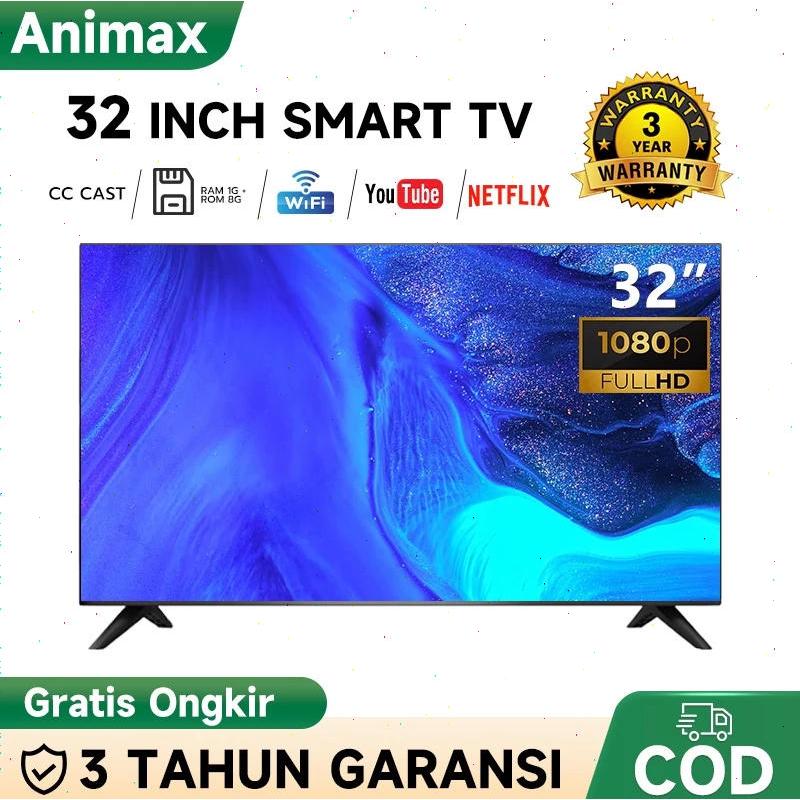 Animax Smart TV LED 32 inch Android TV 32 Inch Digital TV LED FHD Televisi LED Garansi 3 Tahun Youtu