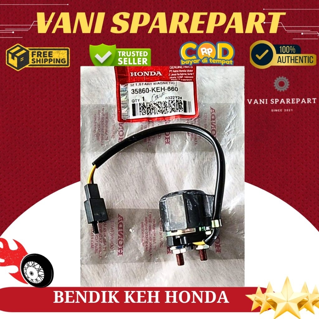 Swit Switch Starter Relay Bendik Starter 35860-KEH-660 Honda Megapro Primus