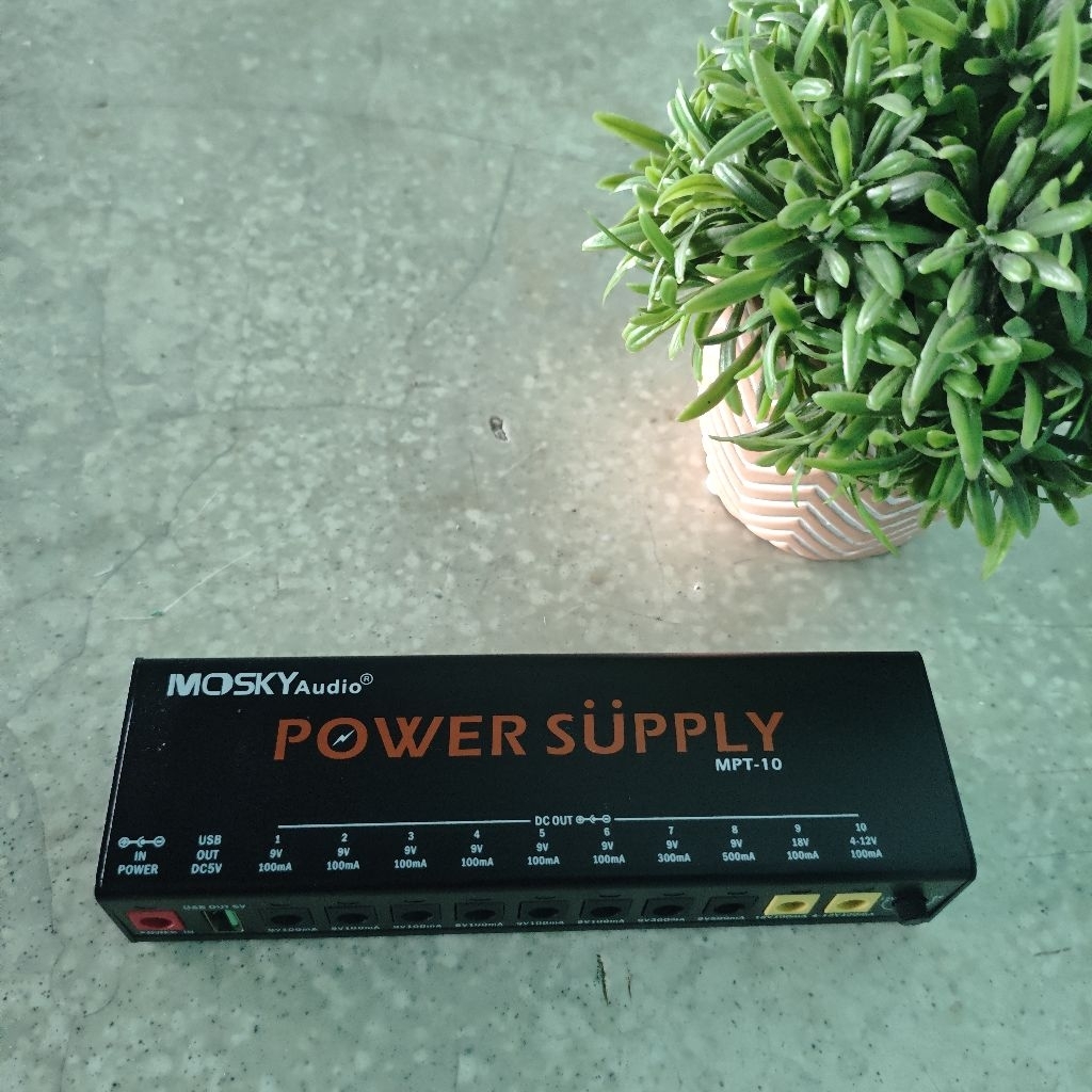 Adaptor Efek Gitar Power Supply MOSKYAUDIO MPT-10