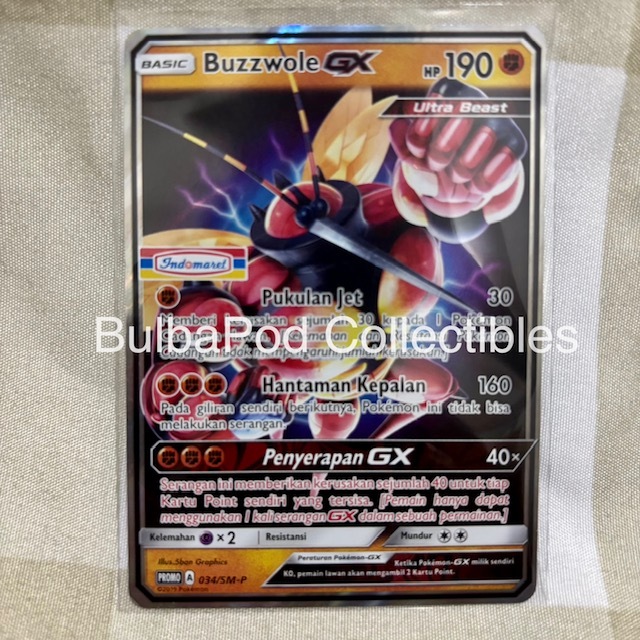 Pokemon TCG Indonesian Buzzwole GX PROMO 034/SM-P Indomaret