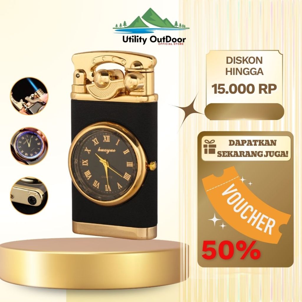 Korek Api Jam Tangan Pria Klasik – Korek Api Unik, Aksesori Fesyen Pria, Desain Elegan