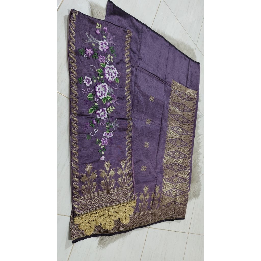 songket Silungkang selendang sulam songket Padang songket lylac