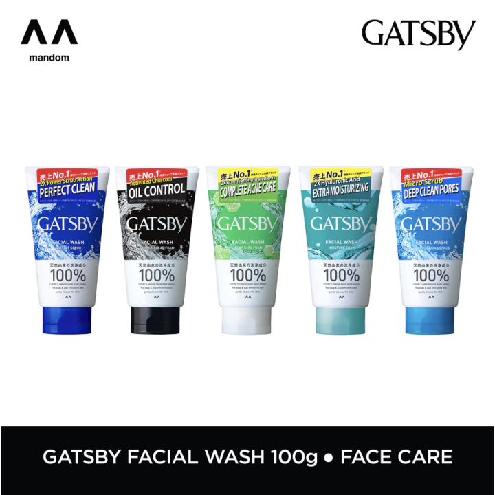 GATSBY Facial Wash / Cooling Face Wash 100g - Pembersih Wajah Pria