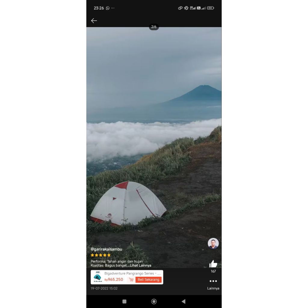 tenda camping big adventure pangrango