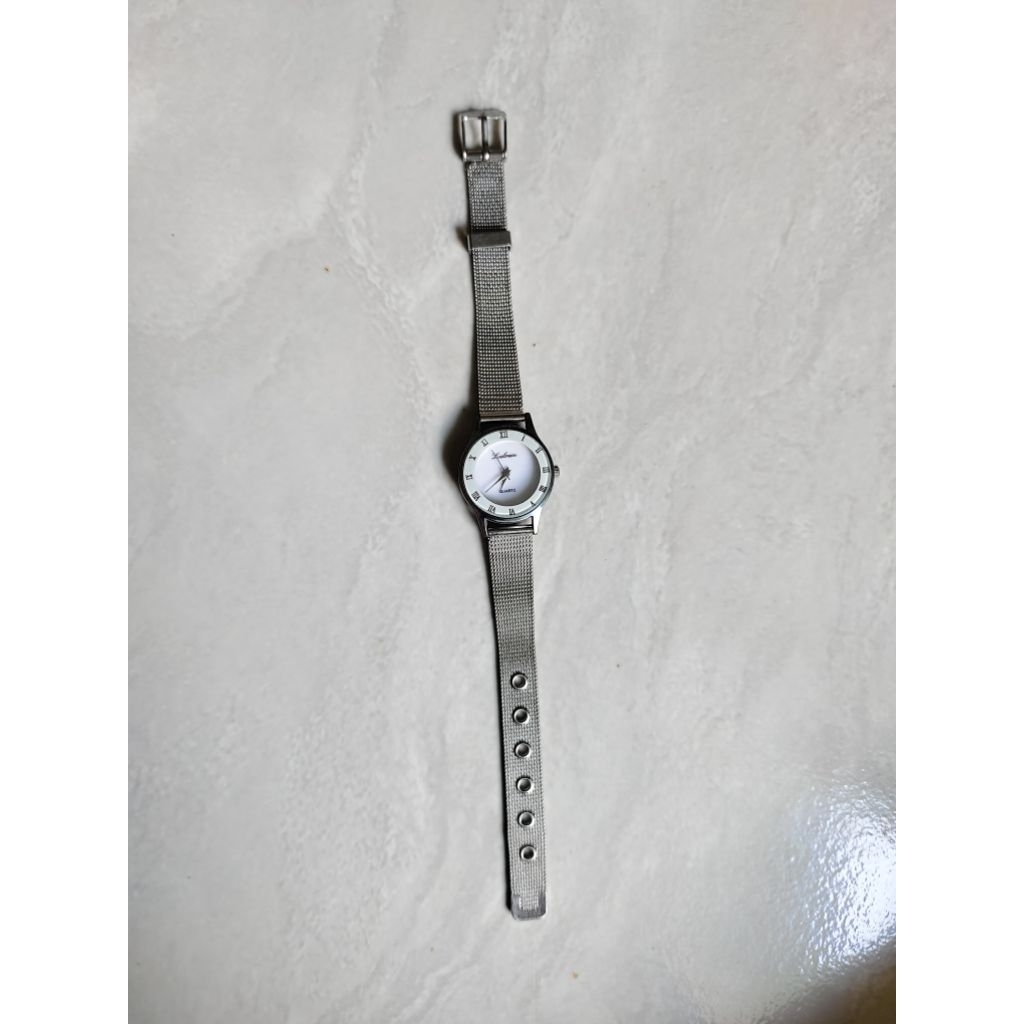 jam tangan mr diy silver stainless steel