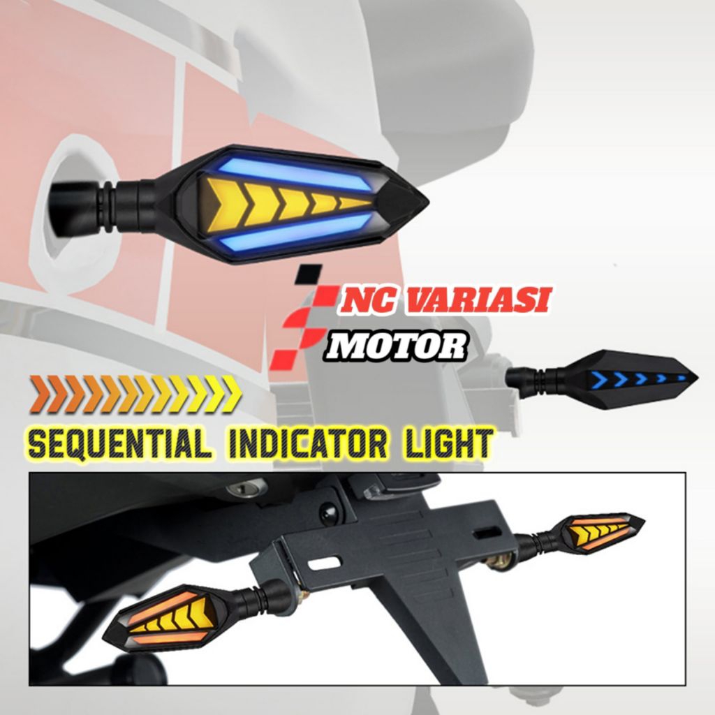 UNIVERSAL LAMPU SEN MOTOR LED RUNNING MOGE VARIASI SEN VIXION, ADV, BYSON DLL