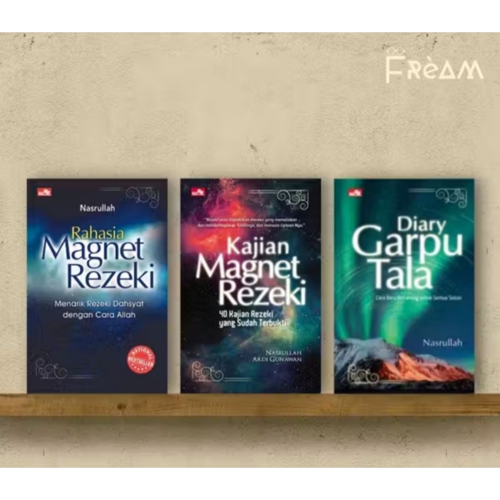 paket 3 buku edisi hemat RAHASIA MAGNET REZEKI-KAJIAN MAGNET REZEKI-DIARY GARPU TALA