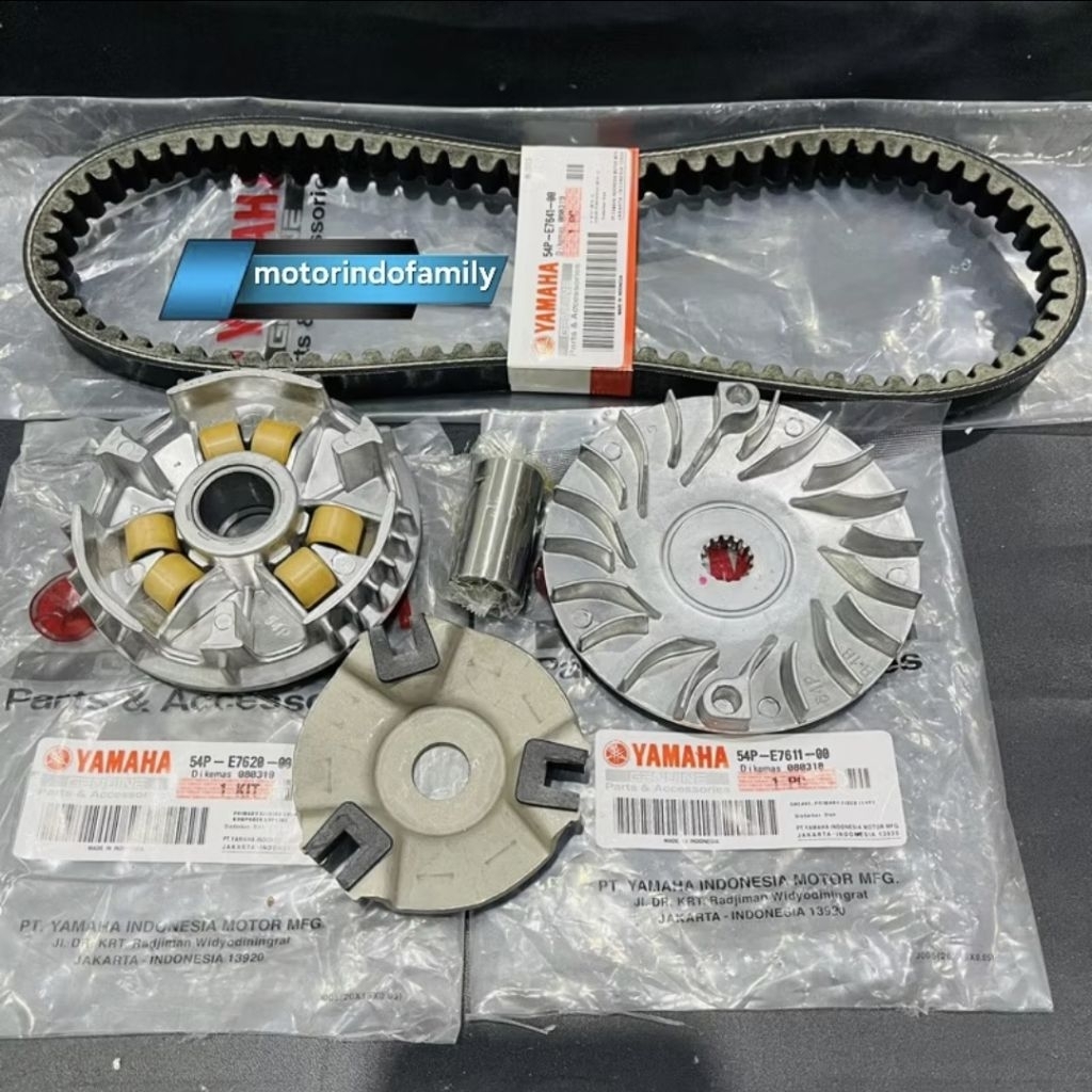 Paket rumah Roller assy+vanbelt+kipas rumah roller Mio j mio gt soul gt 115cc fino 115cc xride 115cc