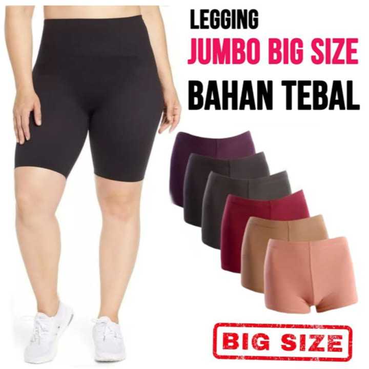 legging pendek ukuran JUMBO shot wanita dewasa ukuran jumbo