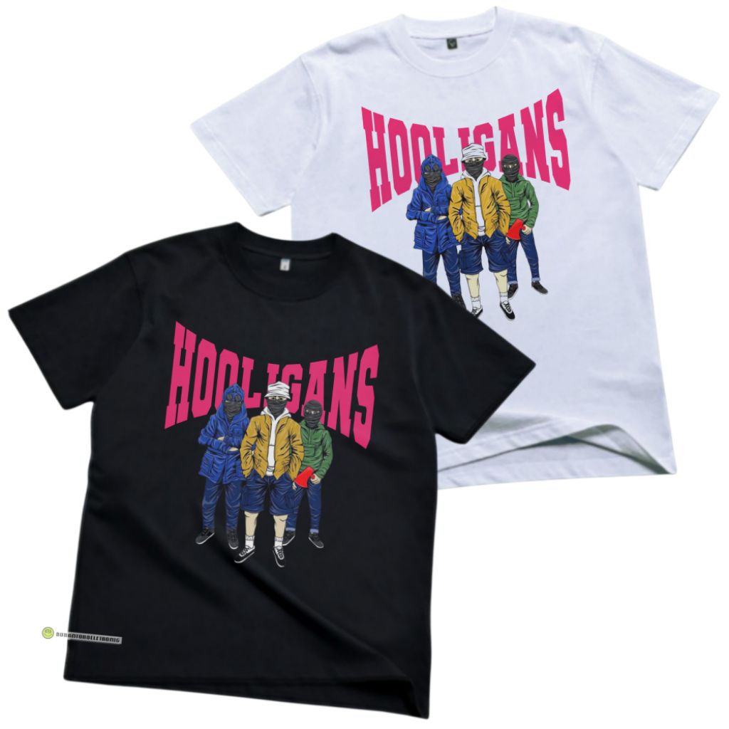 [ BTE ] Hooligans T-shirt - Kaos Hooligans - Kaos Football - Baju Casual Fans