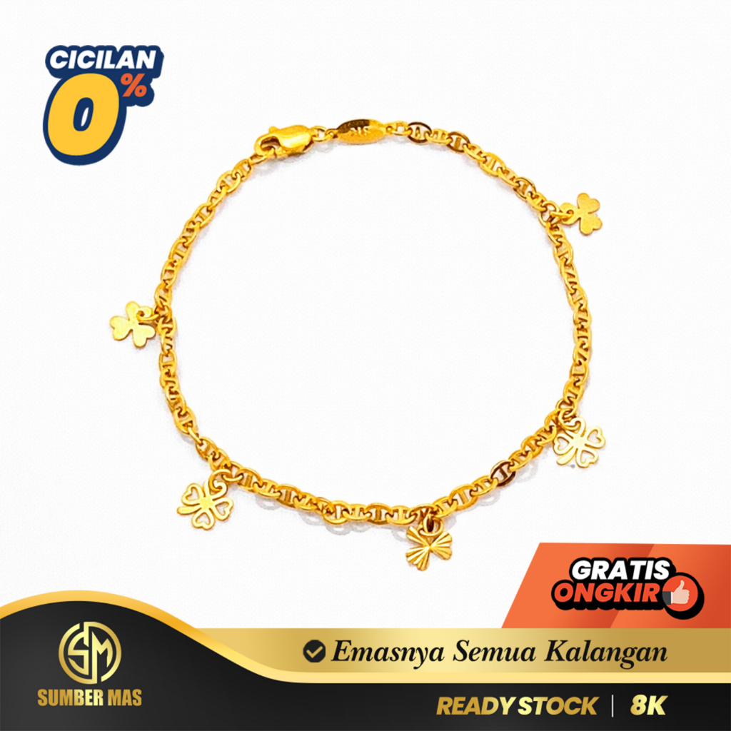 GELANG RANTE EMAS LAURENA FASHION 8K - SUMBER MAS
