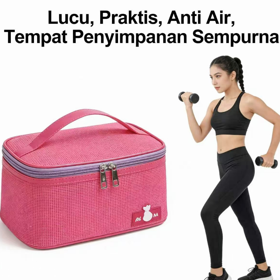 Poch Makeup Keranjang Puch Makeup Pouch Jaring Aestheti Tempat Skincare Tas Kosmetik Travel Transpar