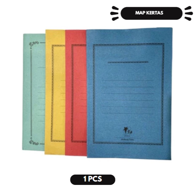 Map Kertas Warna Polos F4 / Map Dokumen Kertas Tebal / Map Arsip Sekolah Kantor Murah