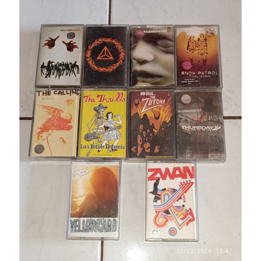 kaset HOT HOT HEAT-Elevator / MUDVAYNE-The End Of All Things To Come / RAMMSTEIN-Mutter (2) / SNOW P