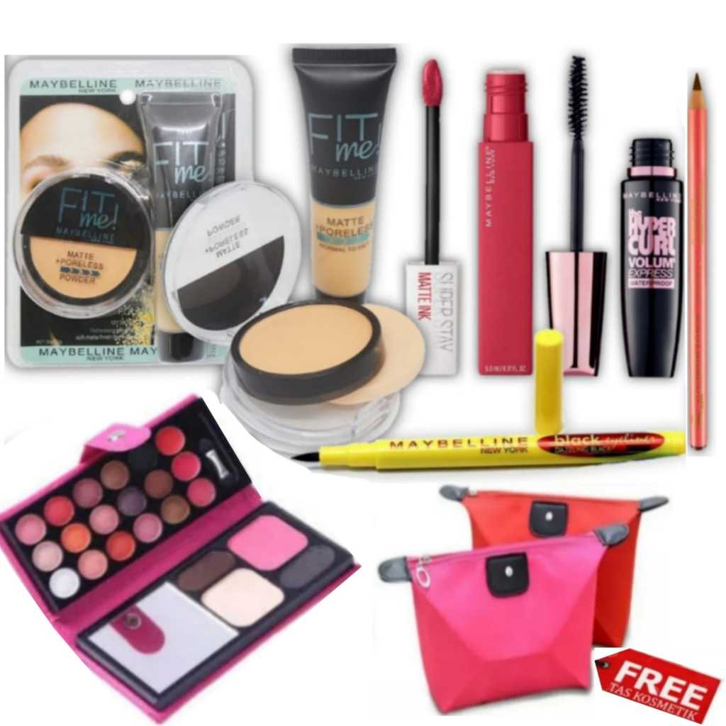 Paket Kosmetik Maybelline Lengkap Murah 7 In 1 - Paket Make Up Maybelline Murah Lengkap Wanita 7 In 